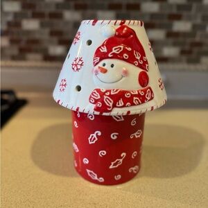 Festive Snowman Holiday Candle Holder